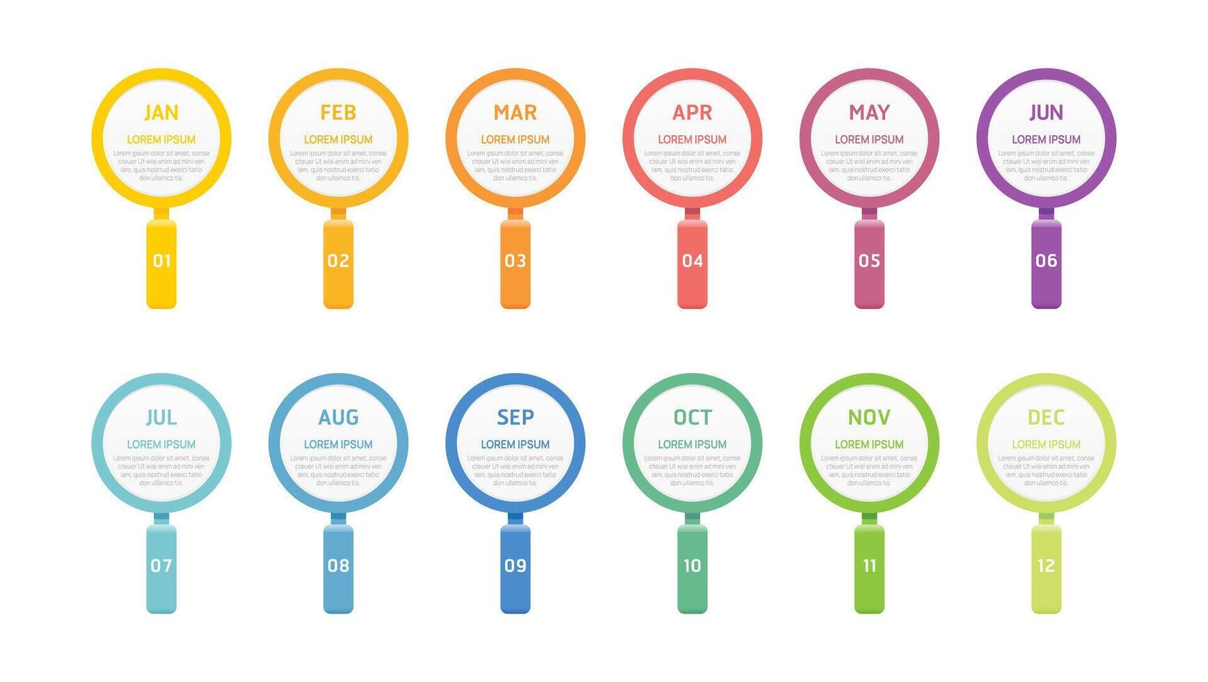 attività commerciale passo sequenza temporale ingrandimento bicchiere Infografica modello. moderno pietra miliare elemento sequenza temporale diagramma calendario, vettore infografica.