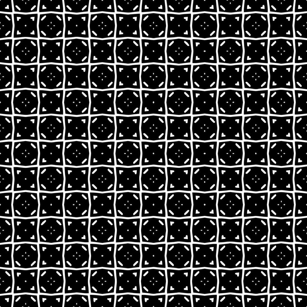 nero e bianca senza soluzione di continuità astratto modello. sfondo e sfondo. in scala di grigi ornamentale design. vettore