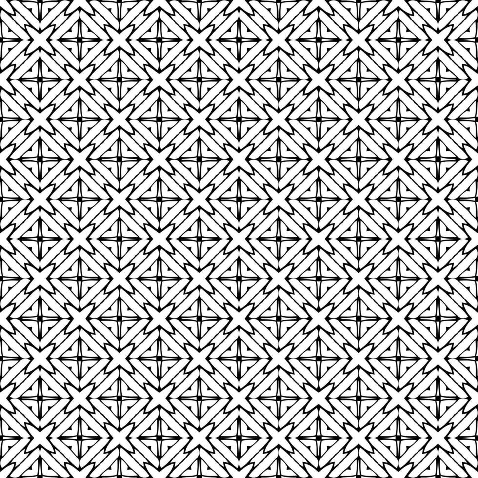 nero e bianca senza soluzione di continuità astratto modello. sfondo e sfondo. in scala di grigi ornamentale design. vettore