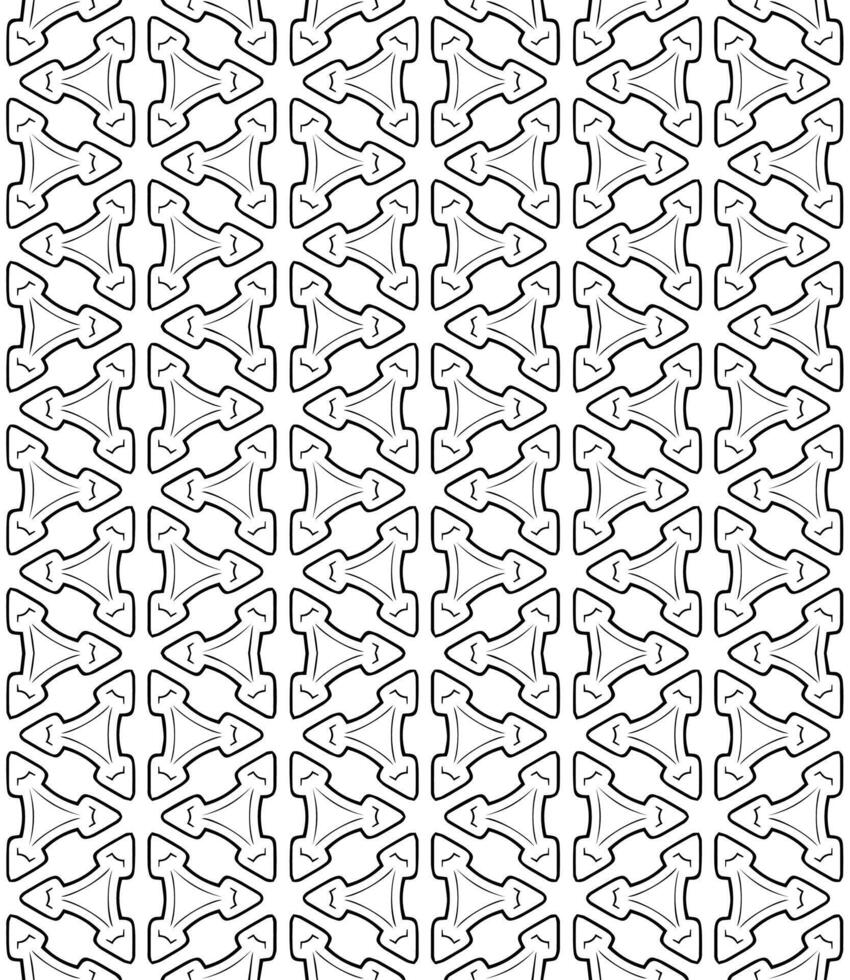 nero e bianca senza soluzione di continuità astratto modello. sfondo e sfondo. in scala di grigi ornamentale design. vettore