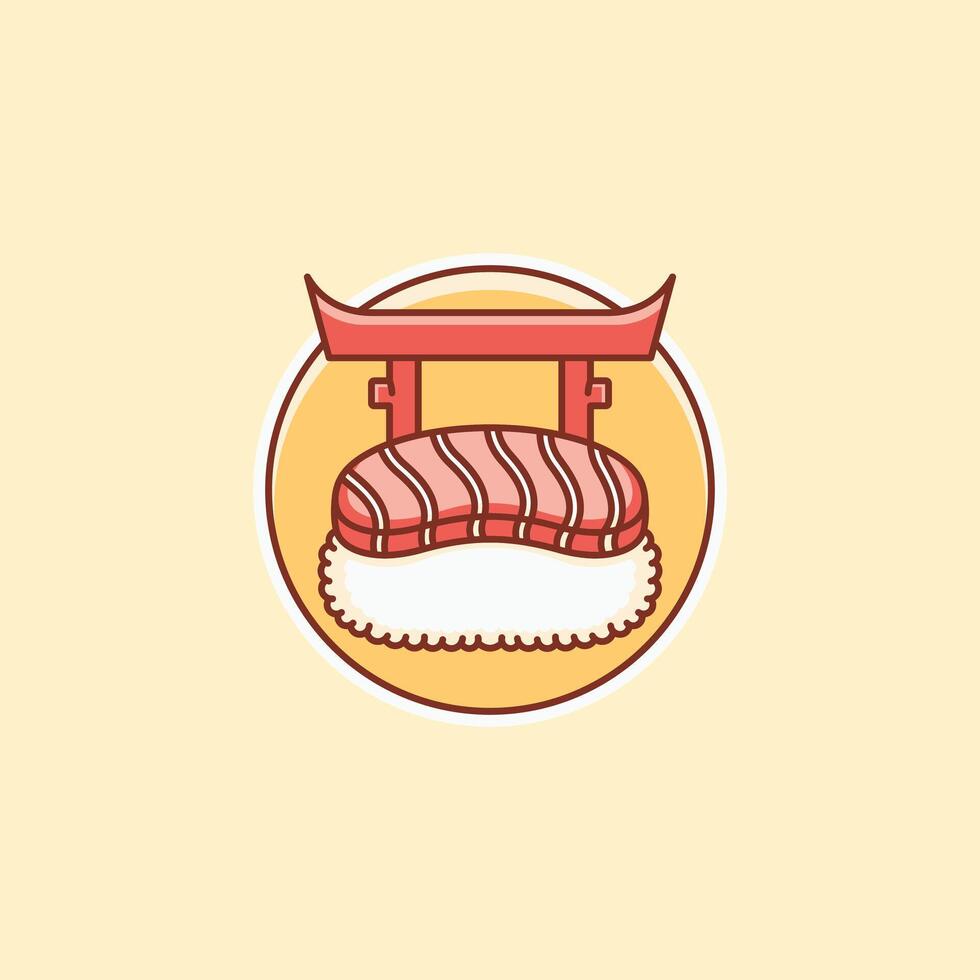 vettore logo arte per piccolo attività commerciale negozio e gioco azienda. Sushi cibo design attività commerciale