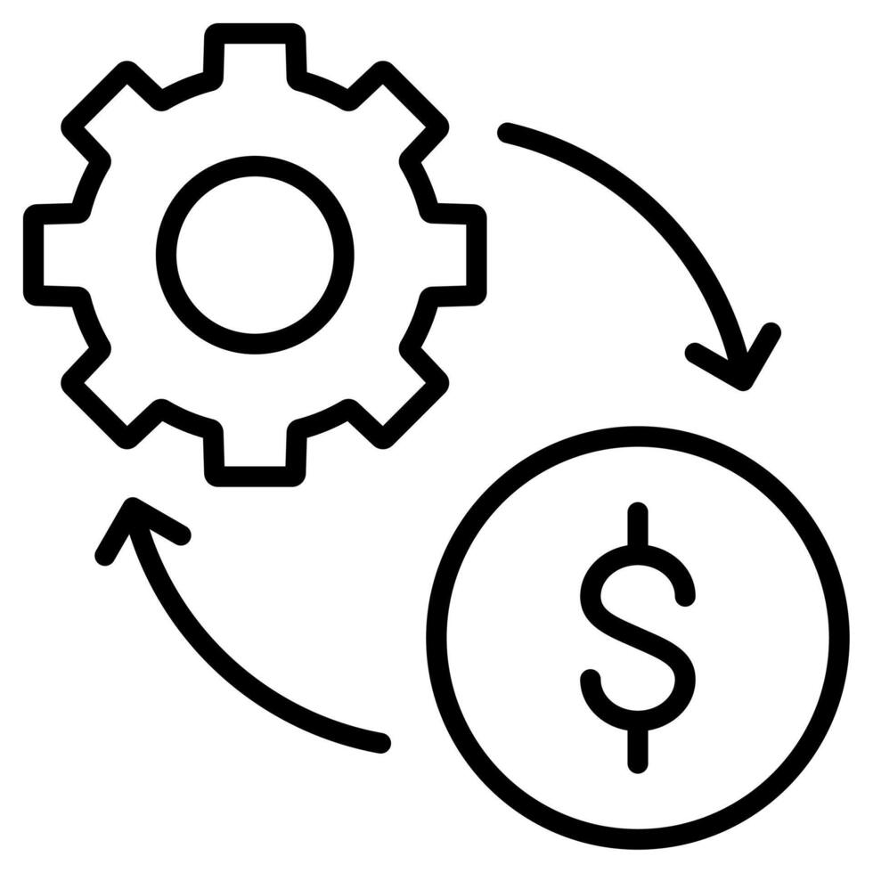 pagamento in lavorazione icona linea vettore illustrazione