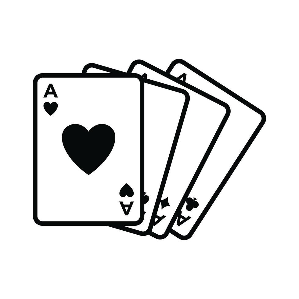 poker carta icona vettore design modello nel bianca sfondo