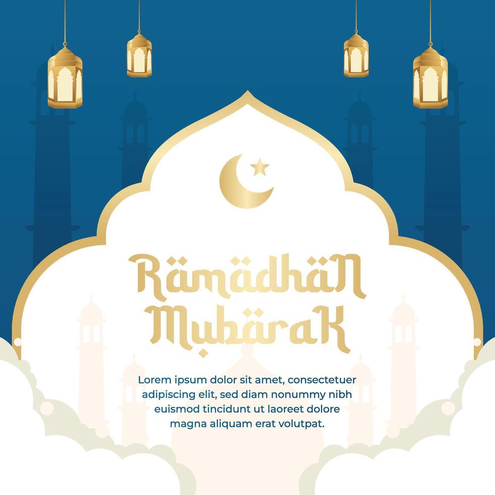 Ramadan mubarak vettore design modello bene per celebrazione utilizzo. islamico design elemento. piatto design. vettore eps 10.