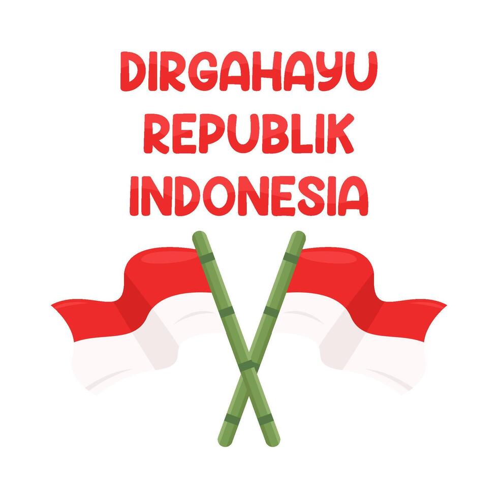 illustrazione di dirgahayu republik Indonesia vettore