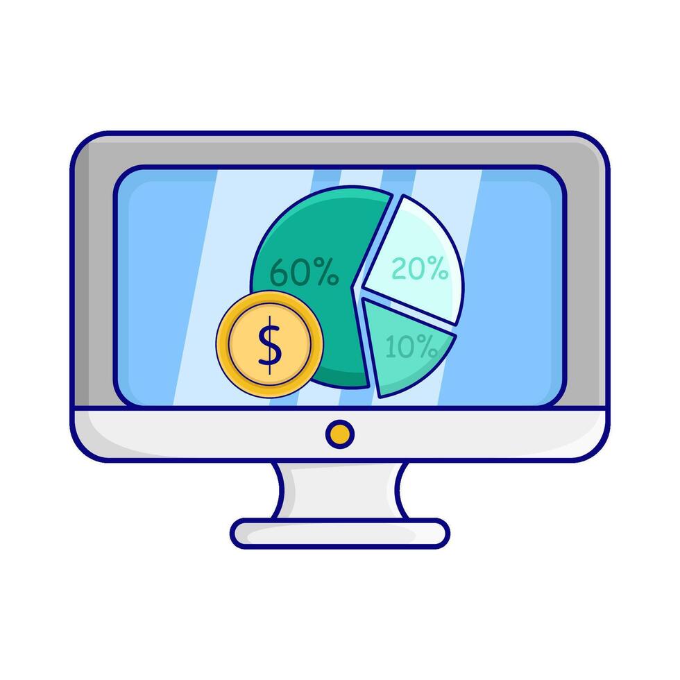 illustrazione di in linea investimento vettore