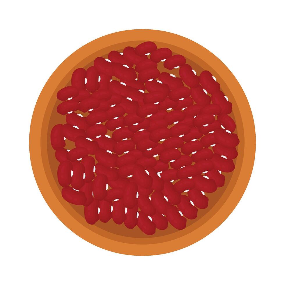 illustrazione di rosso fagiolo vettore