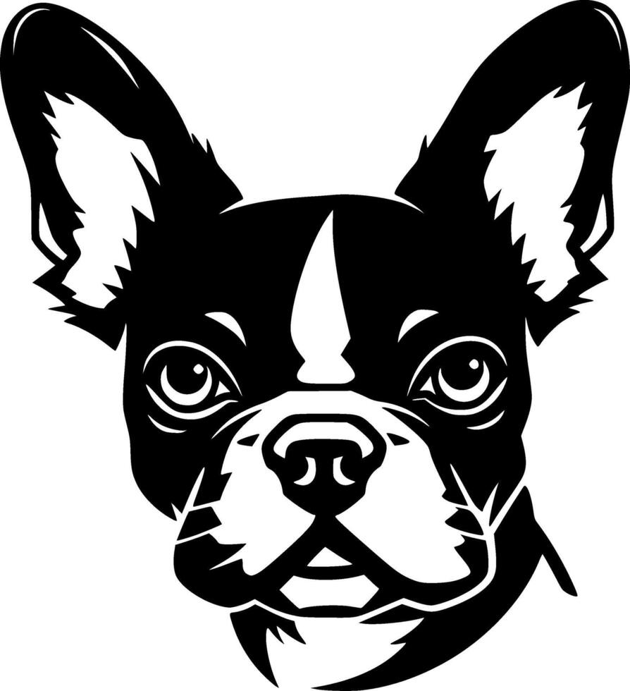 boston terrier, minimalista e semplice silhouette - vettore illustrazione