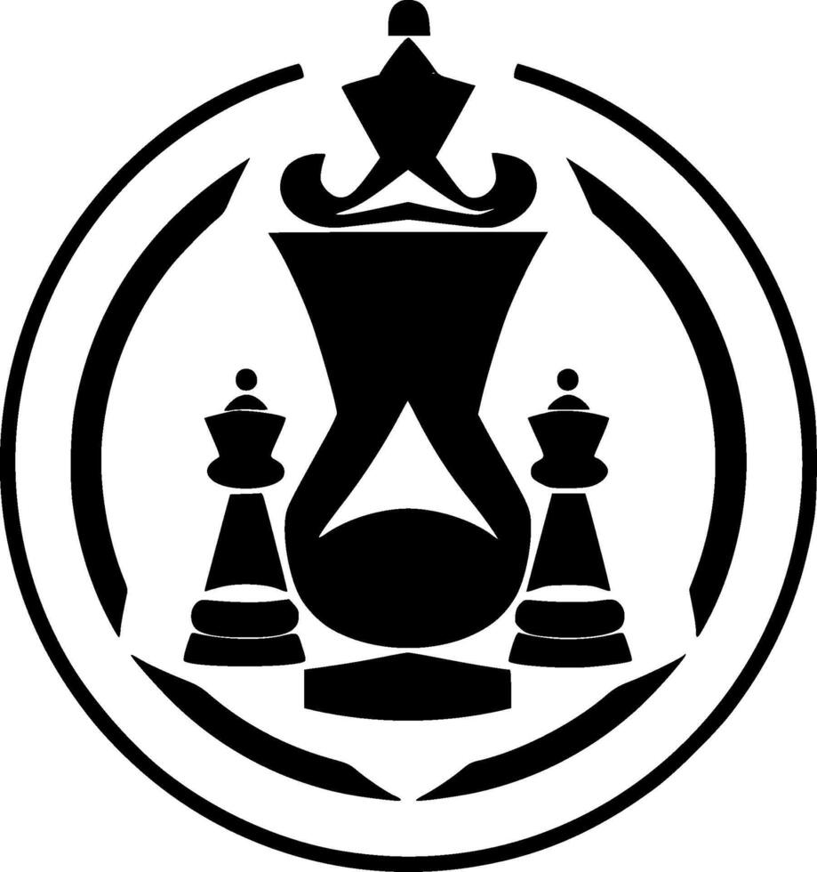 scacchi, nero e bianca vettore illustrazione