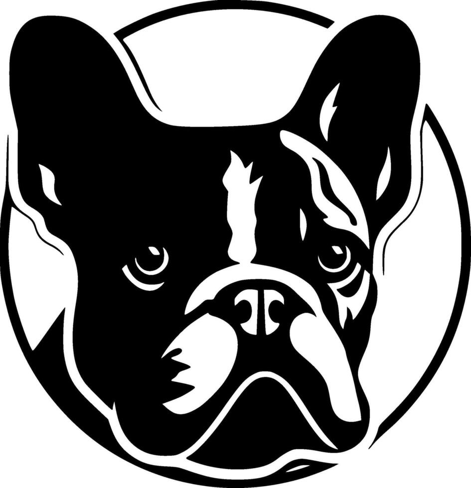 francese bulldog - minimalista e piatto logo - vettore illustrazione