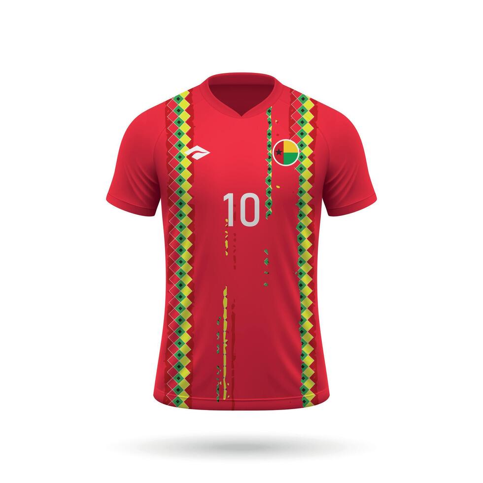 3d realistico calcio maglia guinea-bissau nazionale squadra 2024 vettore