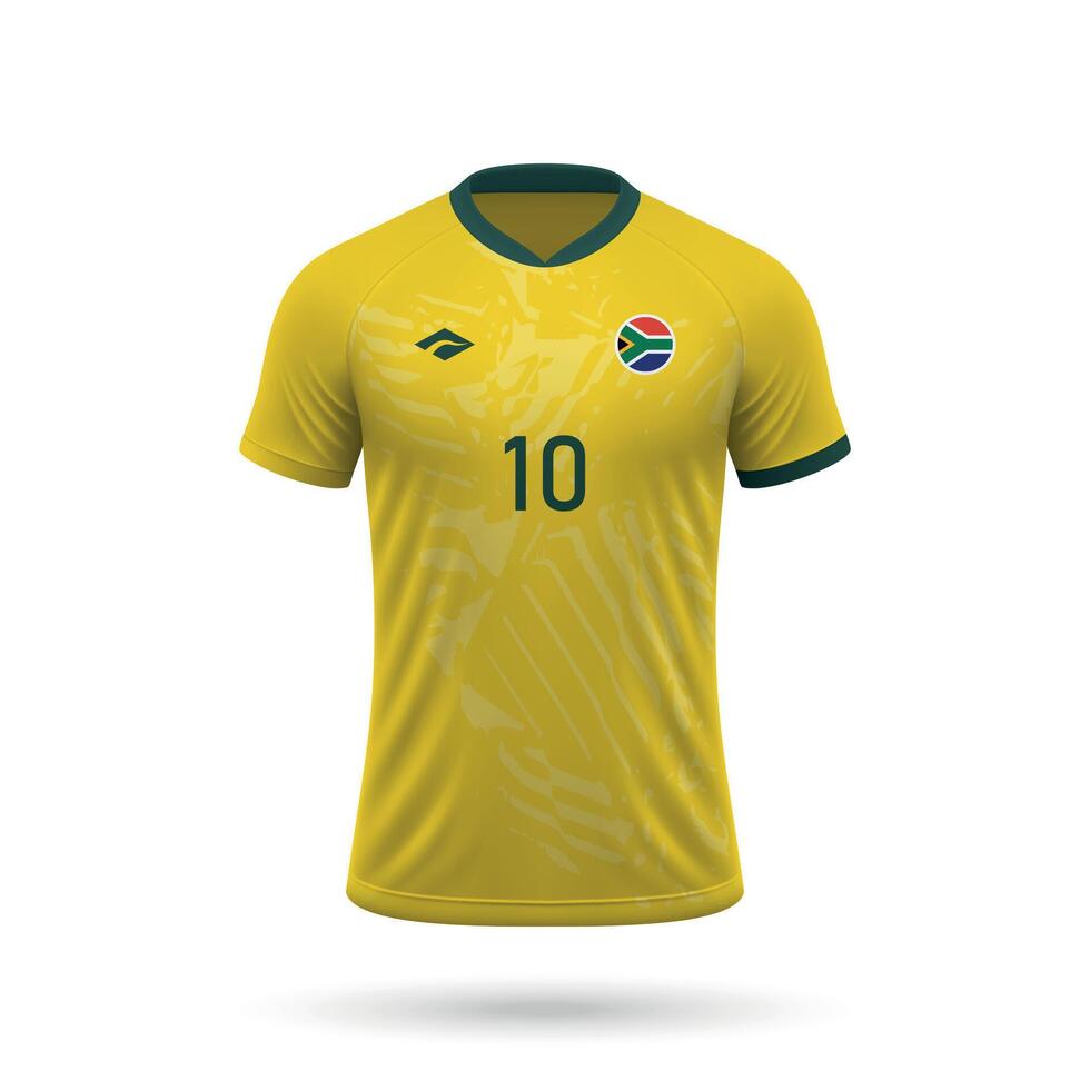 3d realistico calcio maglia Sud Africa nazionale squadra 2024 vettore