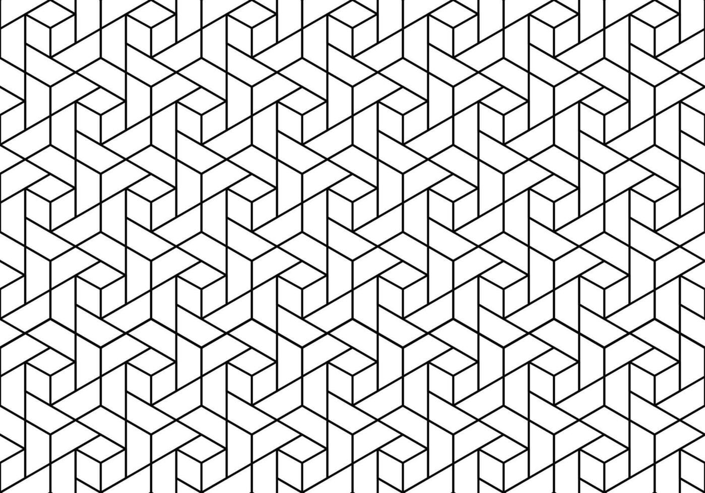 astratto geometrico senza soluzione di continuità modello. nero e griglia Linee vettore