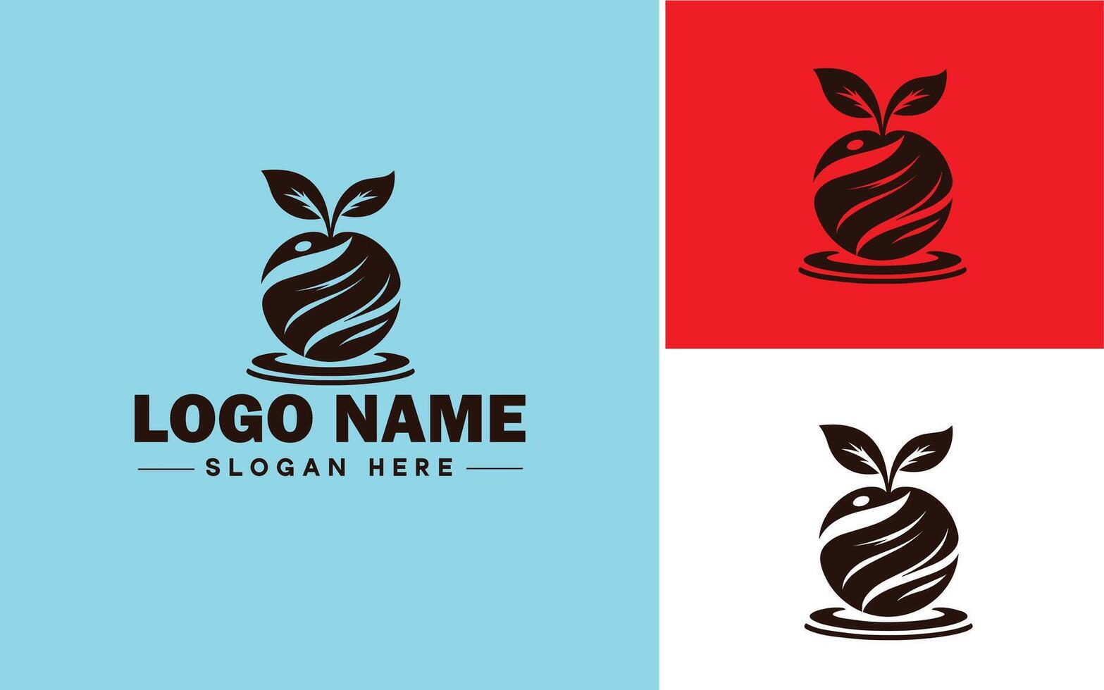 Mela icona logo vettore arte grafica per attività commerciale marca icona Mela frutta fresco logo modello