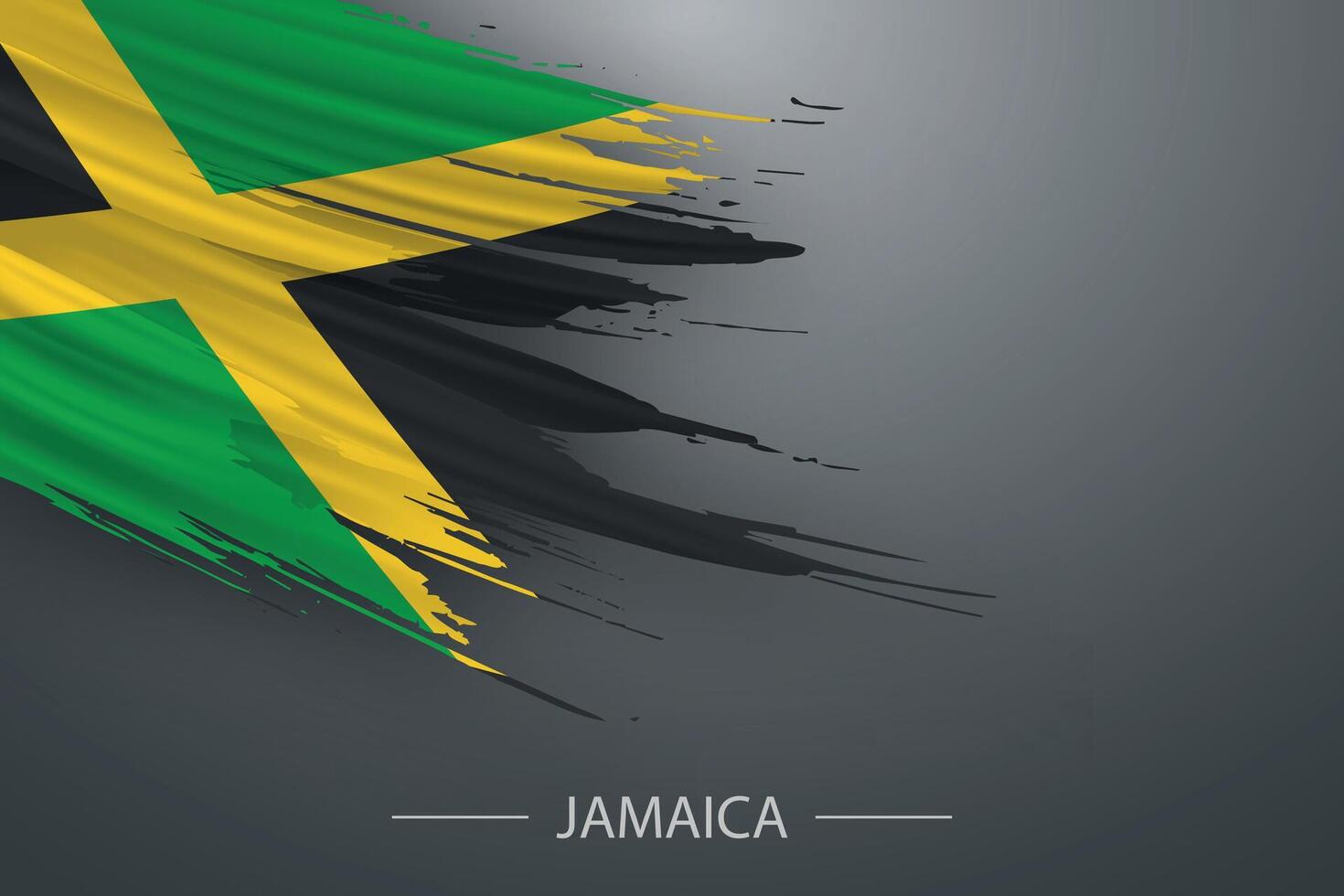 3d grunge spazzola ictus bandiera di Giamaica vettore