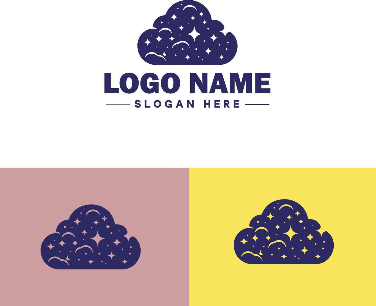 nube logo icona vettore arte grafica per attività commerciale marca App icona cielo nube logo modello