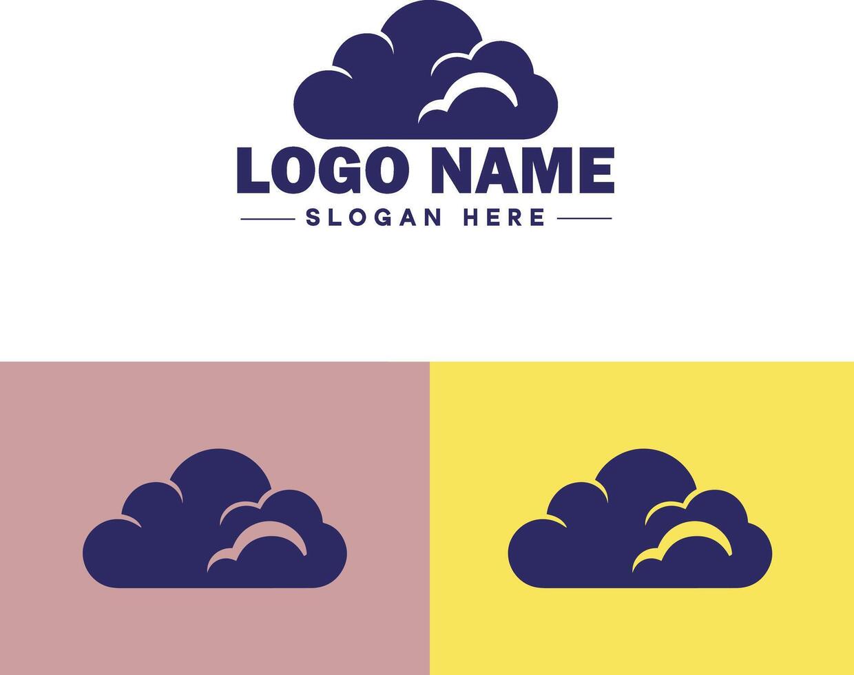 nube logo icona vettore arte grafica per attività commerciale marca App icona cielo nube logo modello