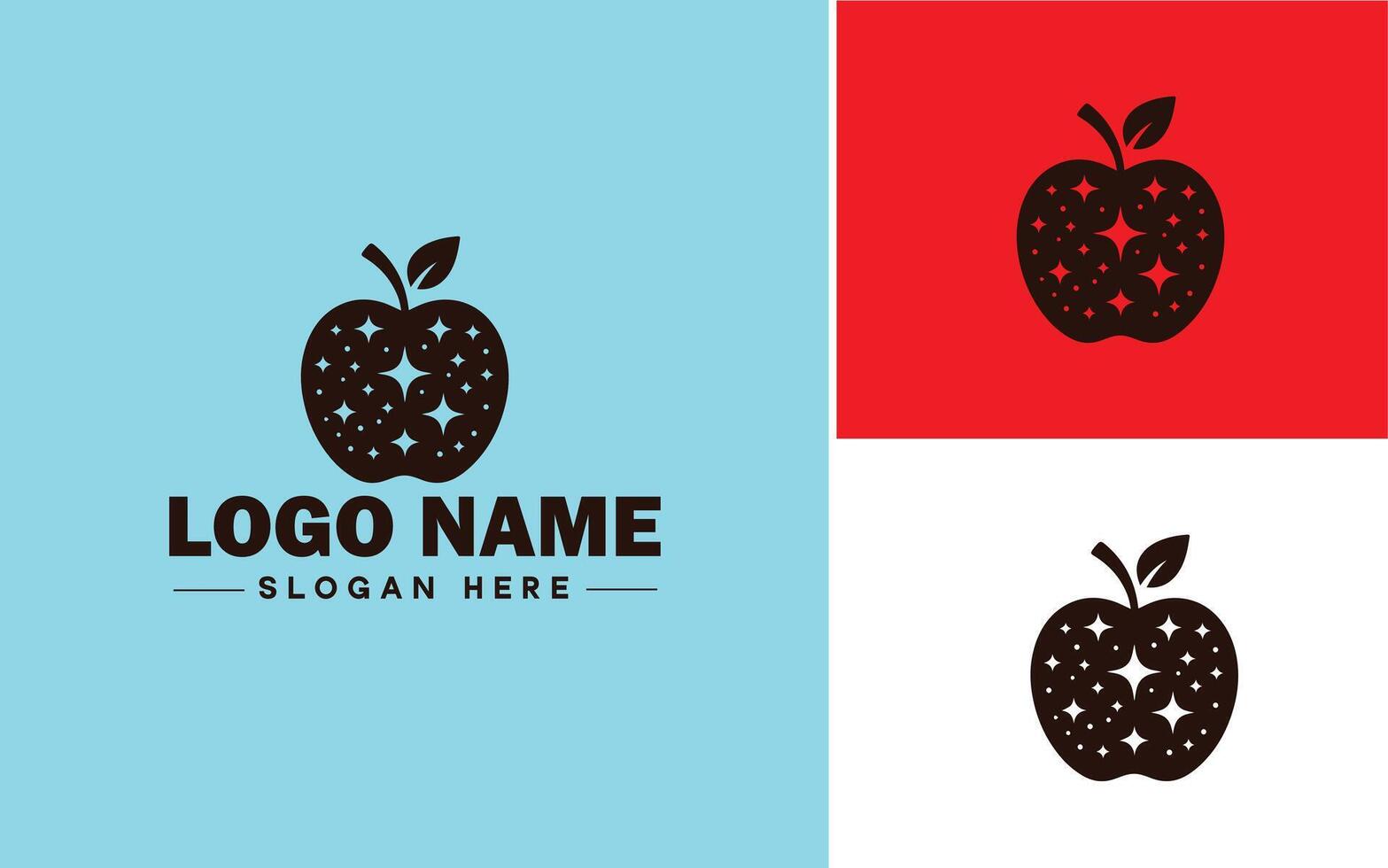 Mela icona logo vettore arte grafica per attività commerciale marca icona Mela frutta fresco logo modello