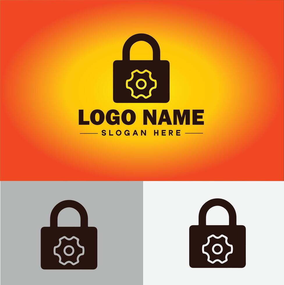 serratura icona logo sicurezza sicurezza protezione vettore per attività commerciale marca icona serratura logo modello