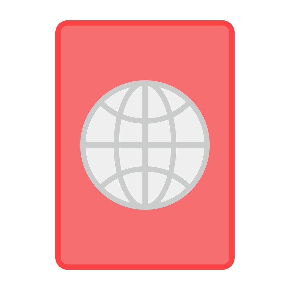 un modificabile design icona di viaggio permesso, passaporto vettore