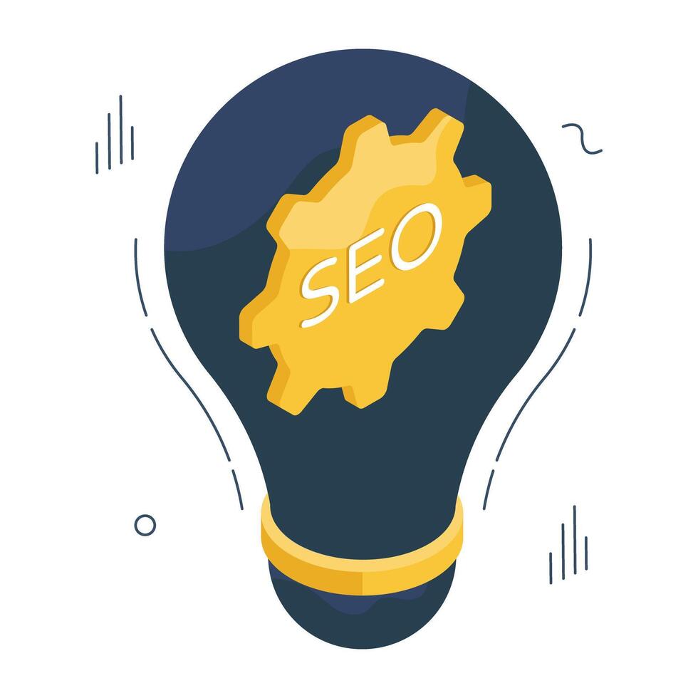 Perfetto design icona di SEO idea vettore