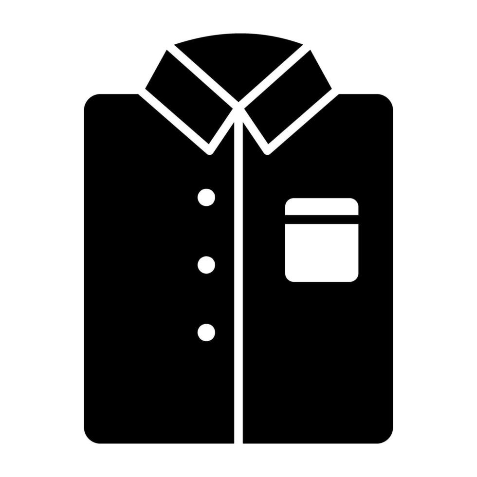 un' piatto design icona di Uomini camicia, alla moda abbigliamento vettore