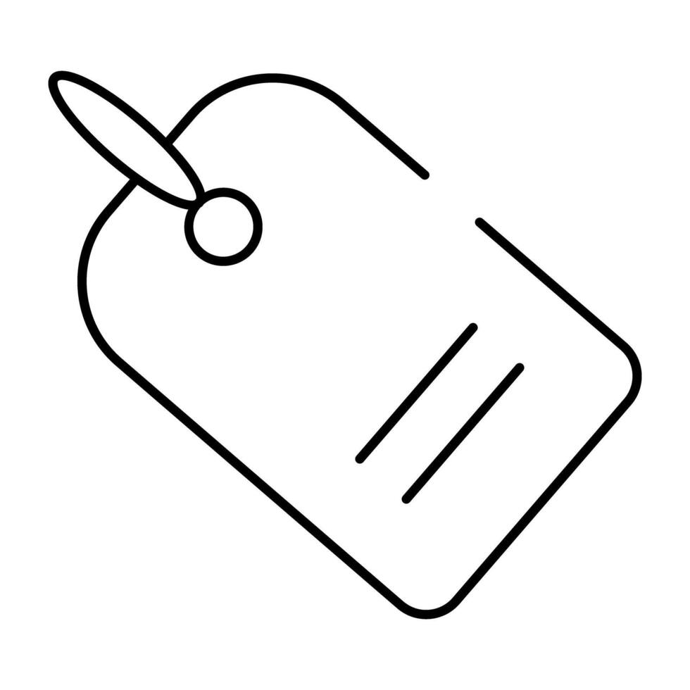 un' lineare disegno, icona di vendita etichetta vettore