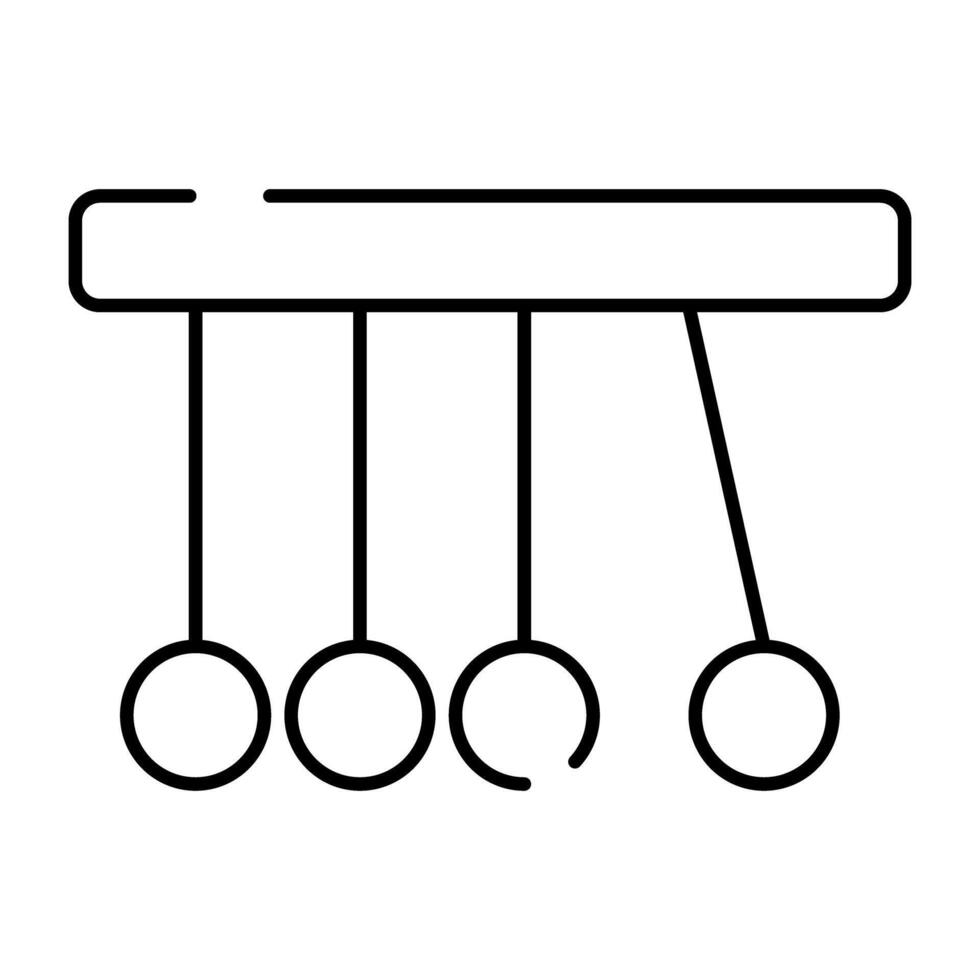 un'icona di design modificabile della culla di Newton vettore