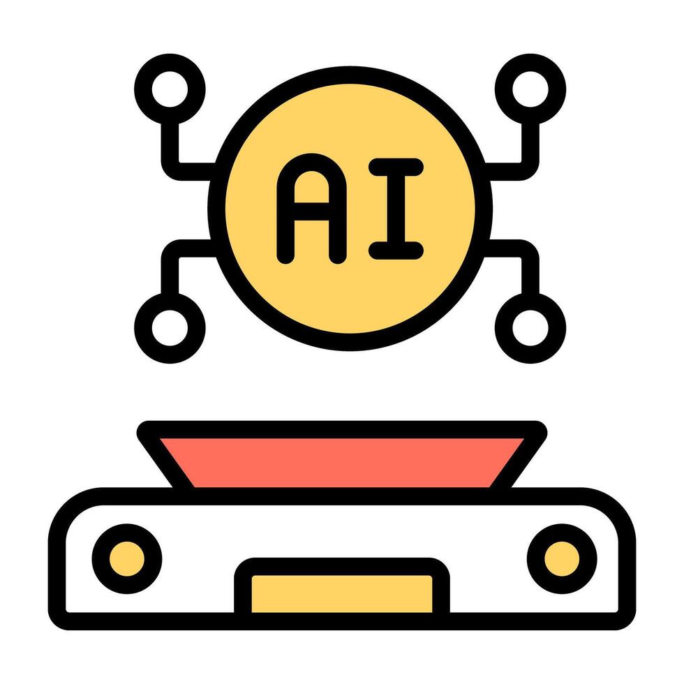 un icona design di artificiale intelligenza vettore