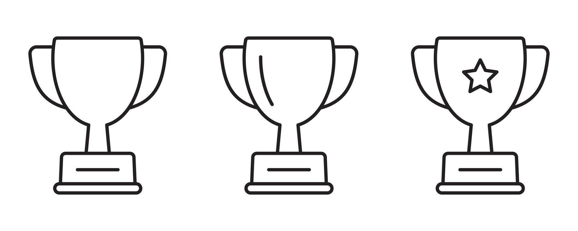 trofeo linea icona. trofeo tazza, vincitore tazza, vittoria tazza vettore icona. ricompensa simbolo cartello per ragnatela e mobile.