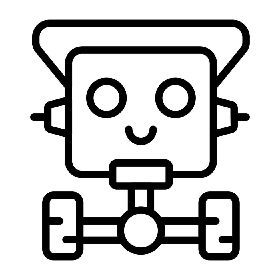 un icona design di robot isolato su bianca sfondo vettore