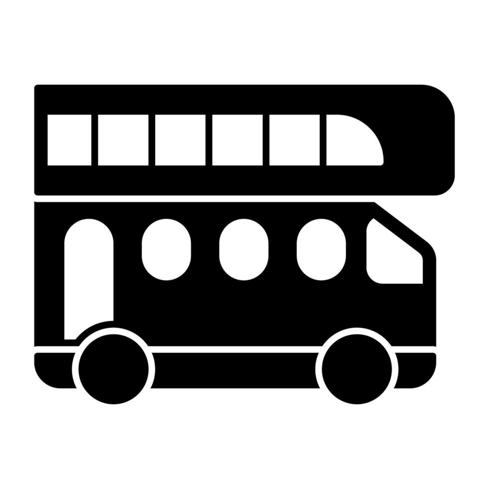 un icona design di Doppio decker autobus vettore