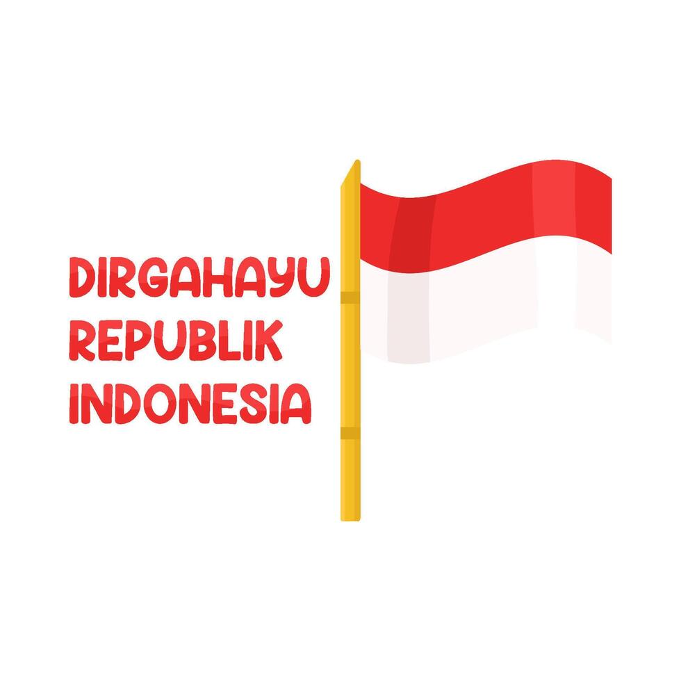 illustrazione di dirgahayu republik Indonesia vettore