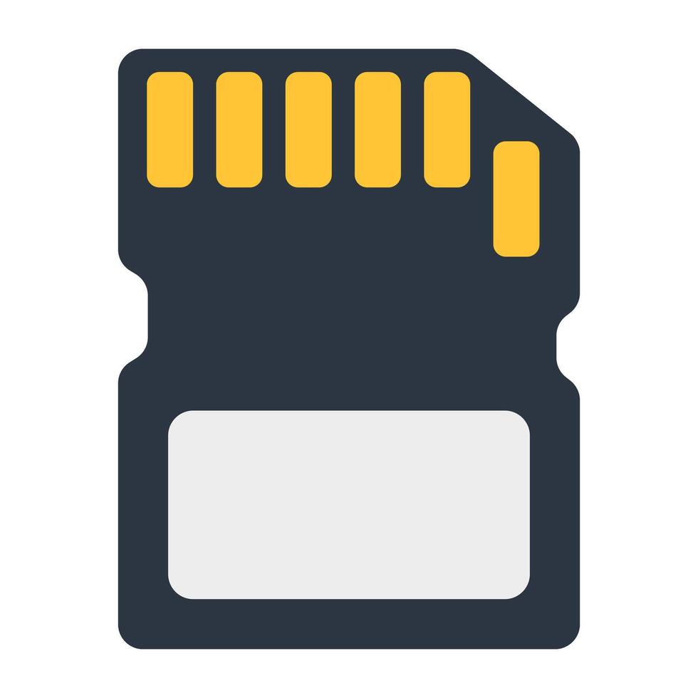 un' memoria Conservazione multimedia carta, icona di sd carta vettore