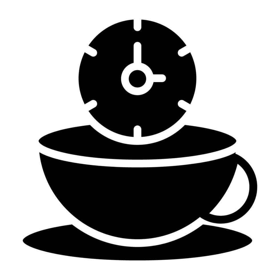 moderno design icona di tè tempo vettore