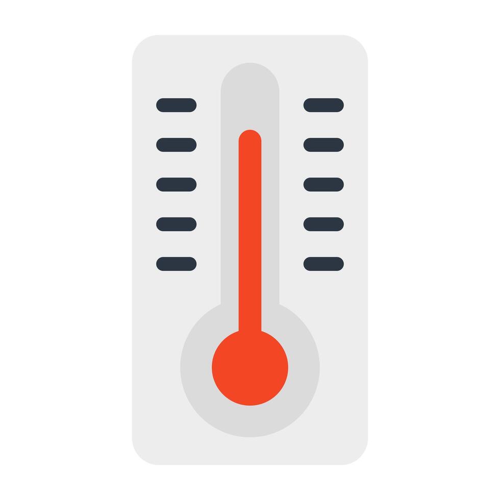 un' temperatura indicatore icona, piatto design di termometro vettore