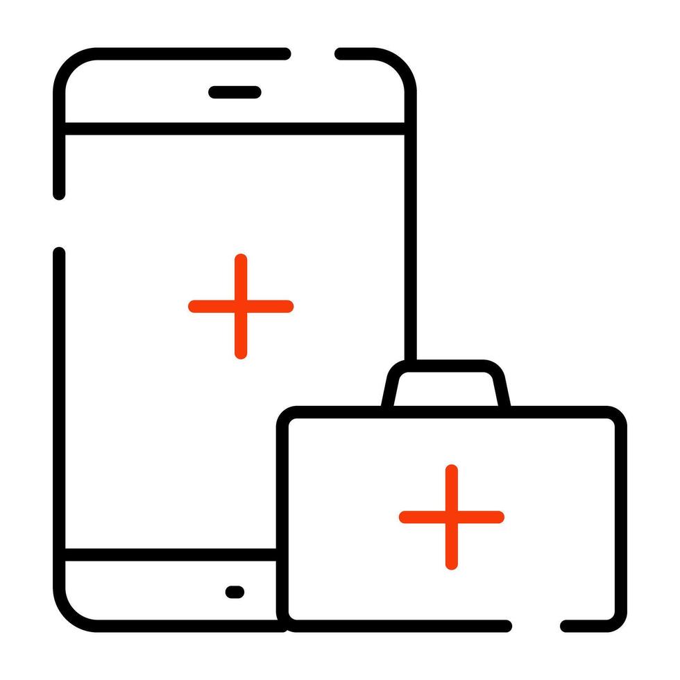 moderno design icona di mobile assistenza sanitaria App vettore
