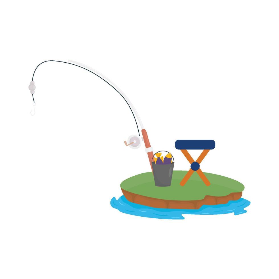illustrazione di pesca vettore