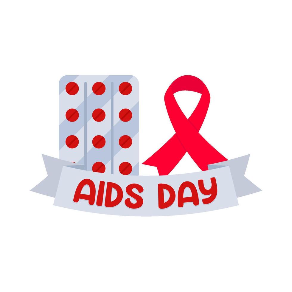 illustrazione della giornata mondiale dell'aids vettore