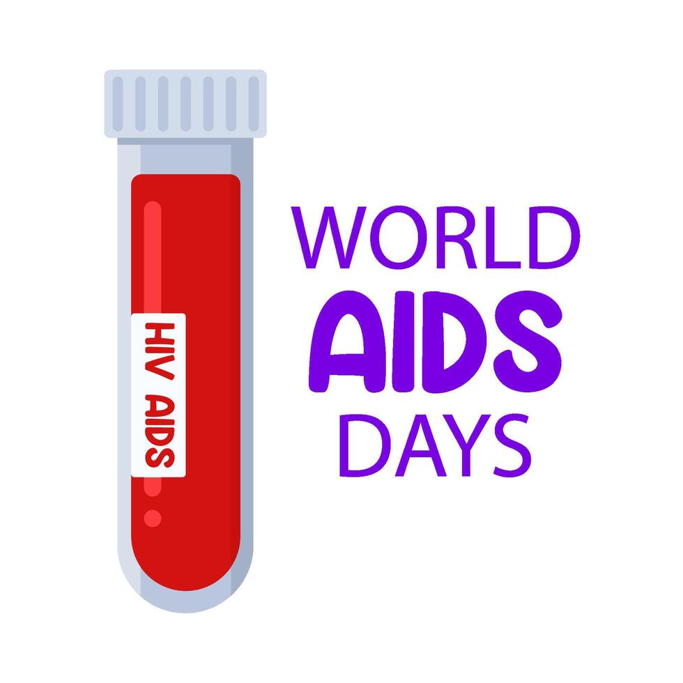 illustrazione della giornata mondiale dell'aids vettore