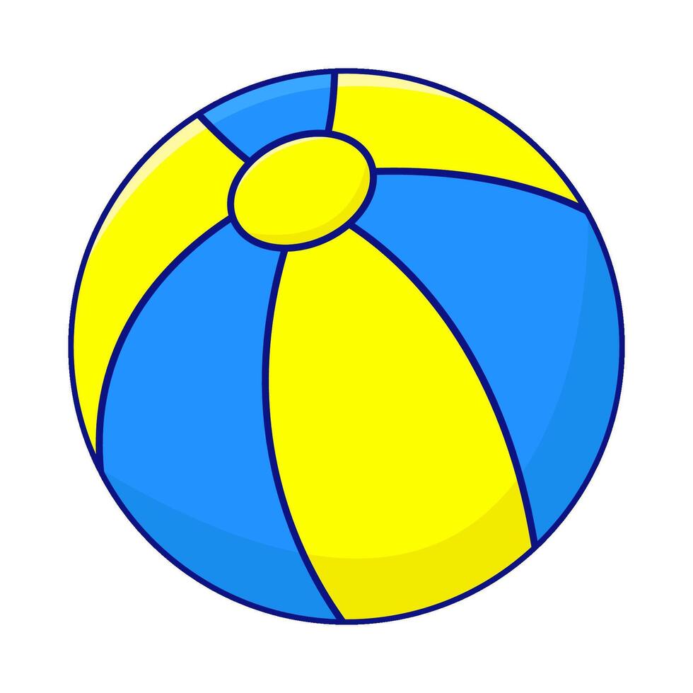 illustrazione di spiaggia palla vettore