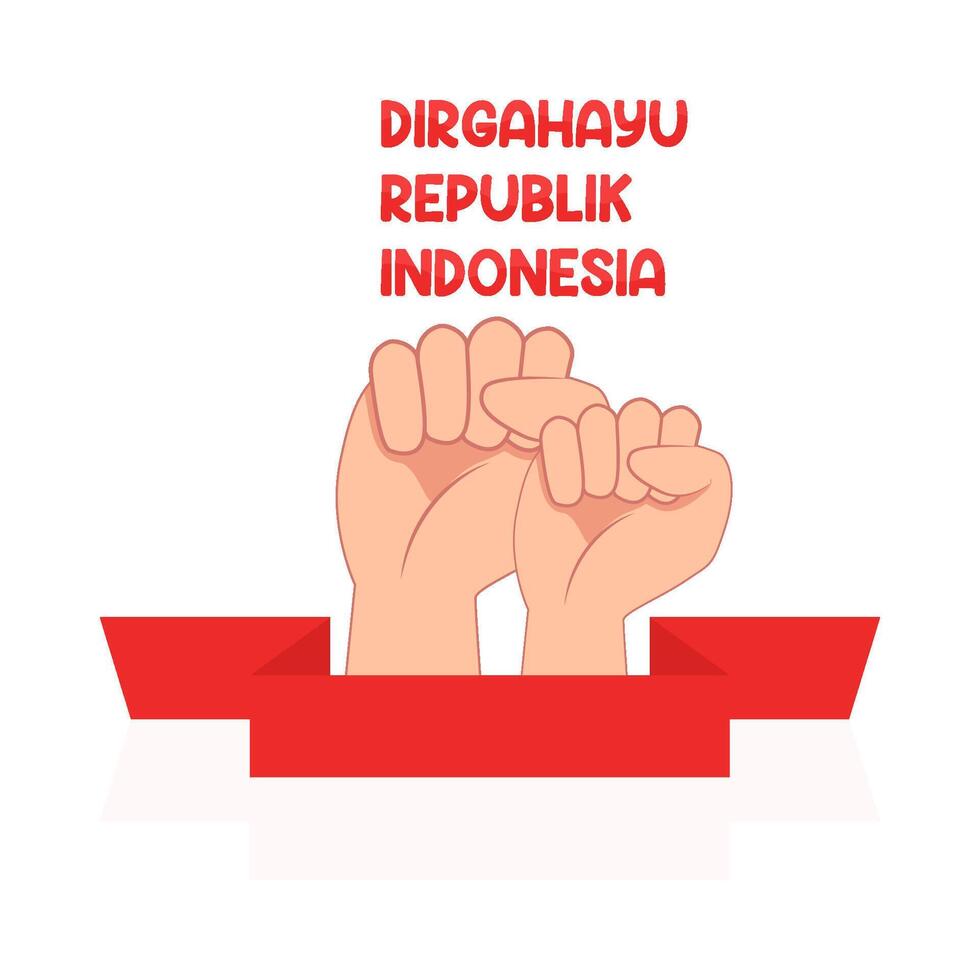 illustrazione di dirgahayu republik Indonesia vettore