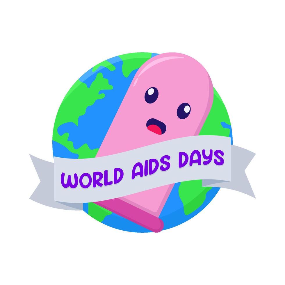 illustrazione della giornata mondiale dell'aids vettore