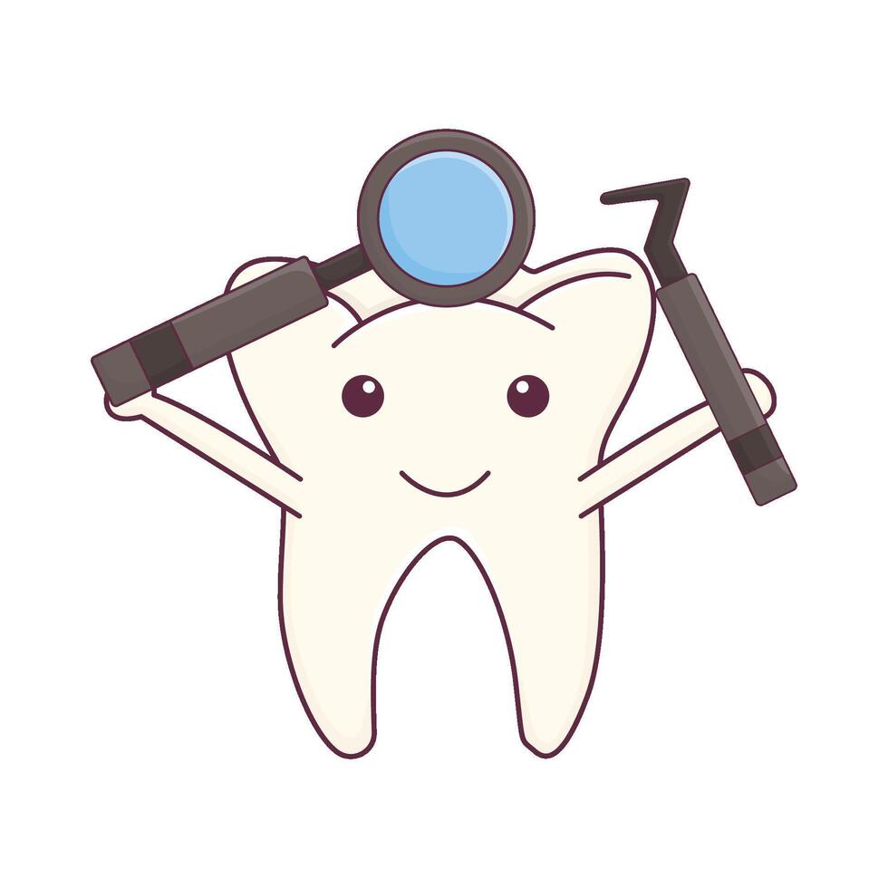 illustrazione del dente vettore