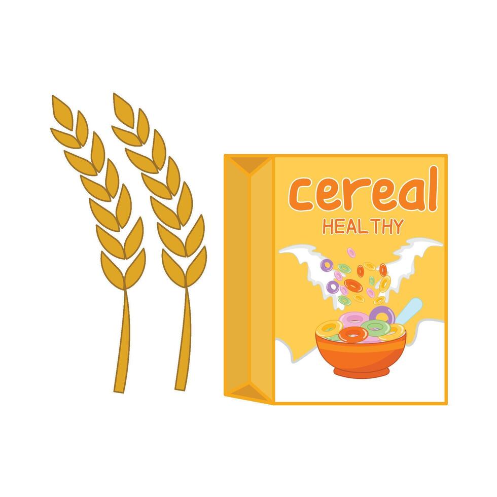 illustrazione di cereale scatola vettore