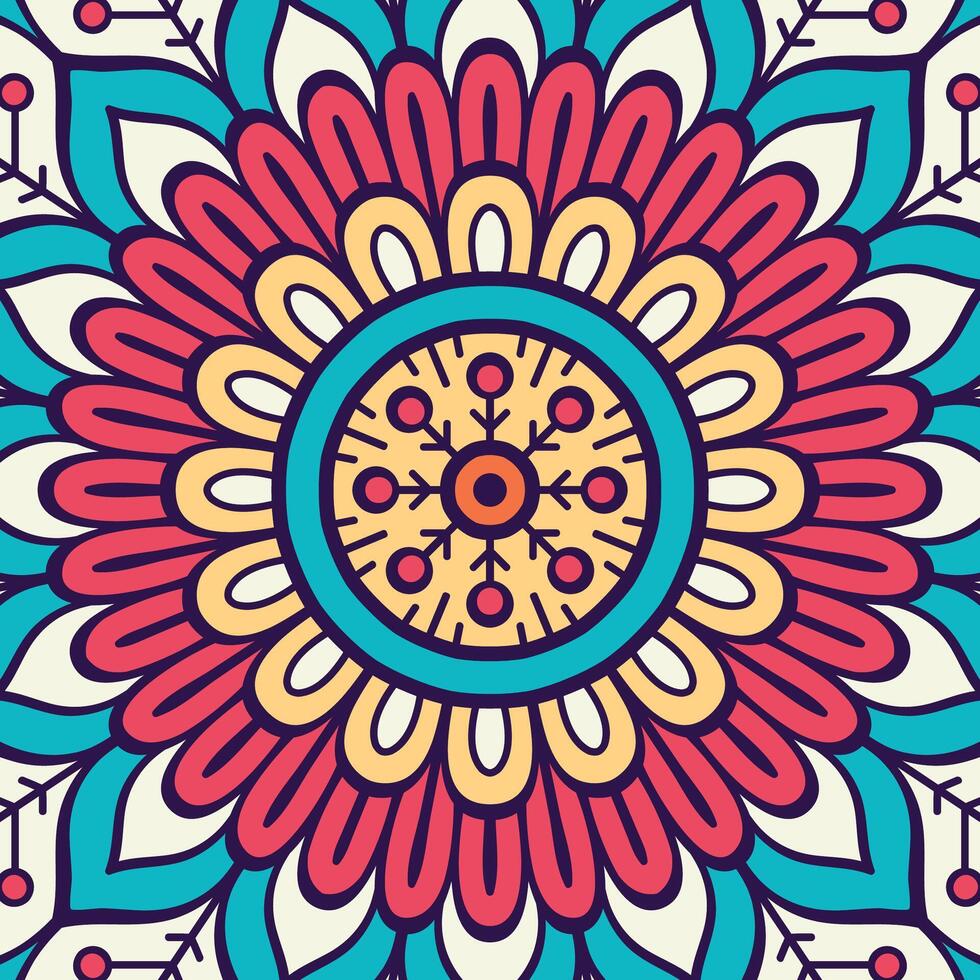 mandala su islamico cerchi Vintage ▾ fiori astratto unico modello con nozze carta sfondo design png classico immagini vettore