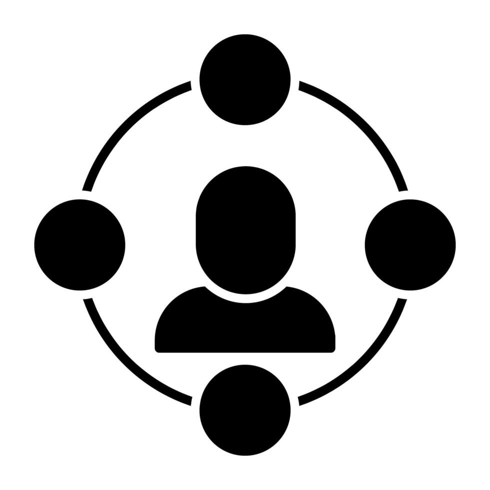 un'icona del design moderno della rete di utenti vettore