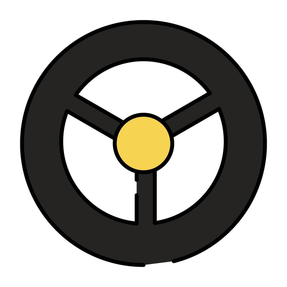 un' unico design icona di auto timone vettore
