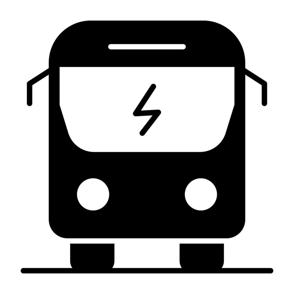 un' premio Scarica icona di elettrico autobus vettore