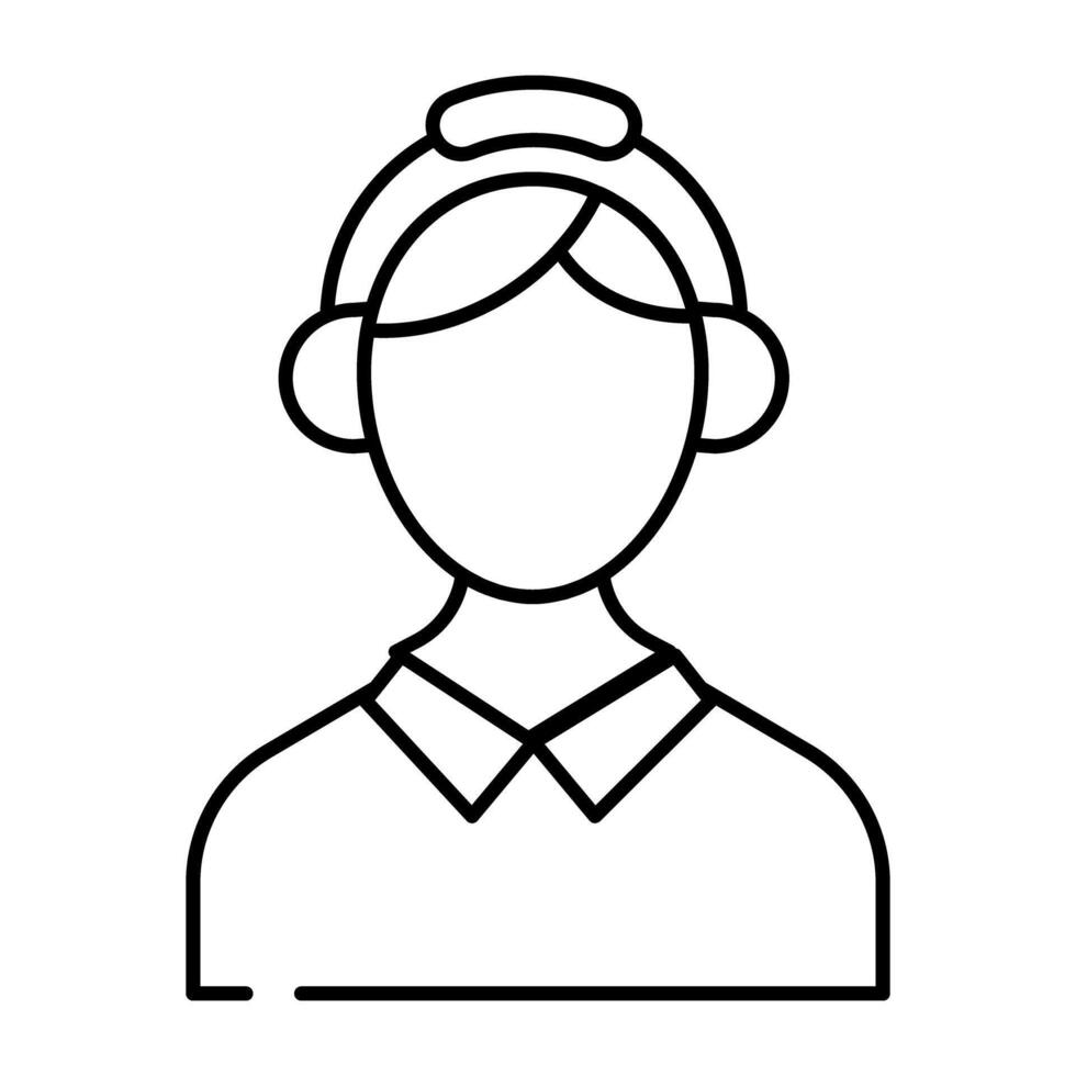 un' unico design icona di avatar indossare cuffie , ascoltando musica vettore